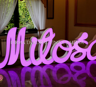 Duży napis Miłość led rgb