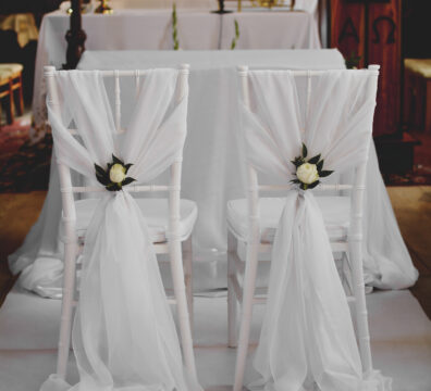 dekoracja kościoła romantycznie