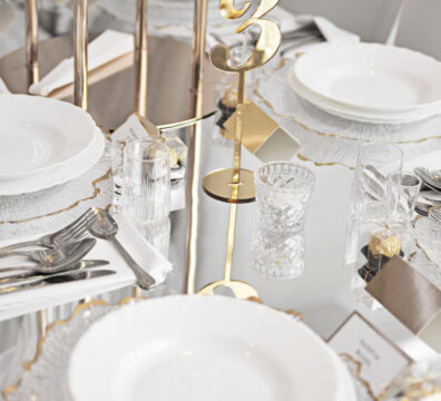 blaty lustrzane dla gości weselnych