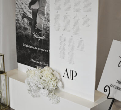 tablica powitalna, panel ze zdjęciem